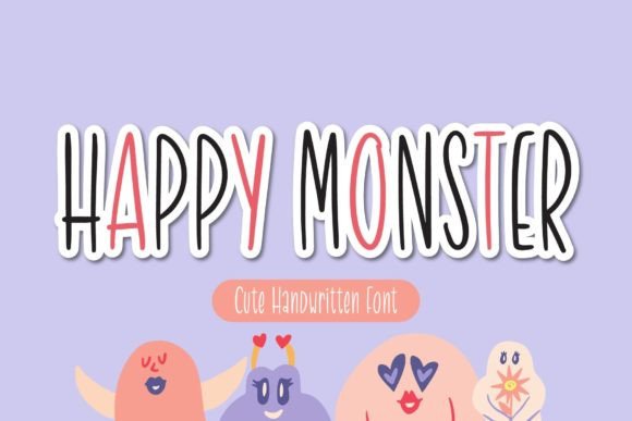 Bring Joy to Your Creations with the Happy Monster Font
