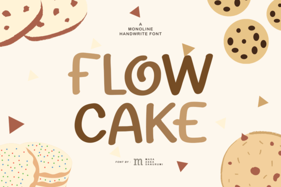 Flow Cake Font for Handmade Creations
