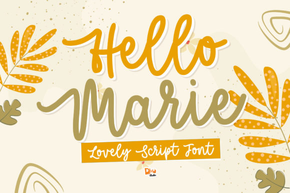 Hello Marie Script Font for Business Branding