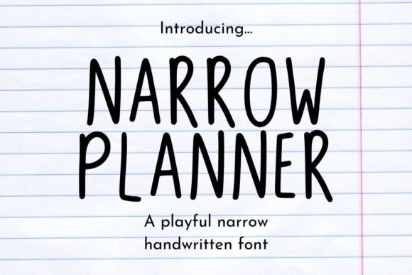 Narrow Planner Font for Modern Editorial Design