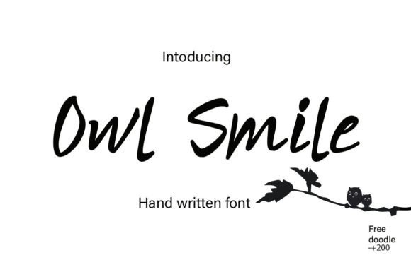 Owl Smile: A Handwritten Font for Craft Creations