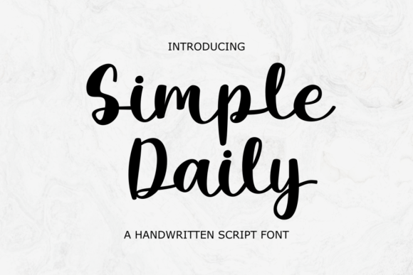 Simple Daily: A Handwritten Font for Authentic Branding